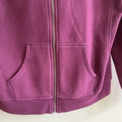 Champion Women’s Maroon Red Plum Full-Zip Hoodie Sweatshirt Jacket C Patch Sz S