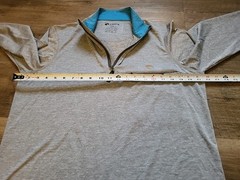 Costa Del Mar Sweatshirt Mens Large 1/4 Zip PULLOVER Heather Gray Light