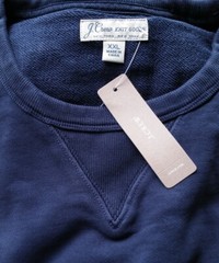 JCREW sweatshirt navy french terry dark blue plain basic crewneck XXL 2XL NWT nr