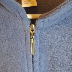 Canaan Valley Unisex 2XL Blue Full Zip Fleece Sweatshirt Mock Neck Embroidered