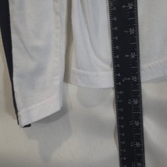 Vans Mens Long Sleeve Hooded T-Shirt White Black Colorblock Graphic Logo Size M