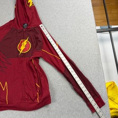 DC Comics The Flash Hoodie Mens Medium Red Graphic Full Zip