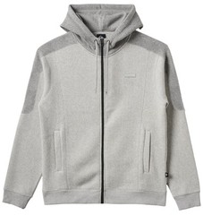 Quiksilver Keller Zip Hoody – Light Grey Heather – New