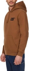 Cat Men’s Hooded Pullover Sweatshirt, Brown, Size S