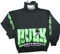 Monsta Clothing Men Workout Hoody Bodybuilding Hoodie Hulk Out Zipper Sweatshirt