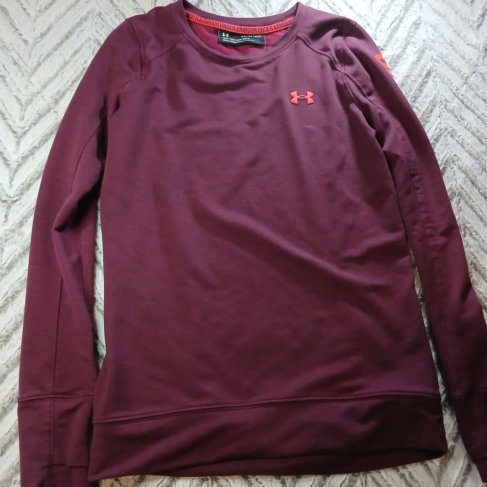 Under Armour Sweatshirt Plum Long Sleeve Shirt Training Men’s Size XS AA008