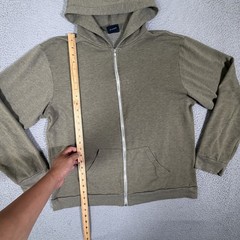 True Classic Hoodie Mens XXL Green Full Zip Rayon Blend Casual Preppy Pockets