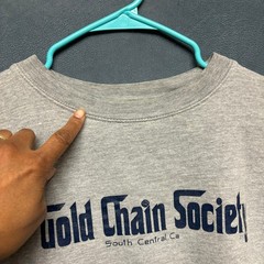 Gold Chain Society Crewneck Hoodie Block Letter Center Hip Hop Cozy Comfy Jumper