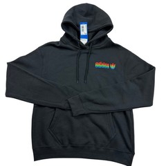 Adidas Originals Mens Black RGB Trefoil Hoodie Sweatshirt JZ0469-230 Small NWT