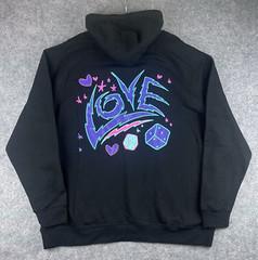 Mens Hoodie Size 3XL Sweatshirt Black Blue Purple L.O.V.E Kodak New With Tags