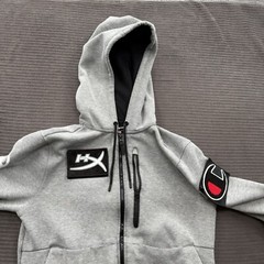 Champion Gamer Hoodie Men Medium Gray Full Zip Gaming Outdoors Walking Pockets.