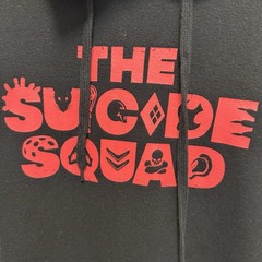 DC Comics Mens The Suicide Squad Hoodie Medium Black Red Graphic Movie Promo
