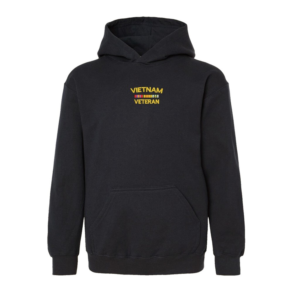 Vietnam veteran embroidered pullover sweat hoodie