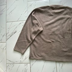 Vintage Basic Editions Mens Large Brown Fleece Crewneck Sweatshirt Pullover