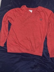 True Religion Property Of None Red Skull Graphic Crewneck Sweatshirt Mens