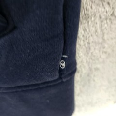 Tom Tailor Sweatshirt Jacket Mens Sz S Navy Blue Full Zip Pockets Mock Neck FLAW