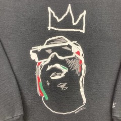 Rock Smith Black Notorious BIG Sweatshirt Men Large Hip Hop Outline USA Retro