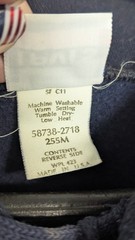 LEVI’S Vintage 1980’s Pullover HOODIE NAVY Red White Blue LOGO Drawstring LARGE