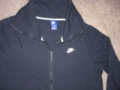 NIKE Black full zip front tri-blend Sweatshirt men’s XL