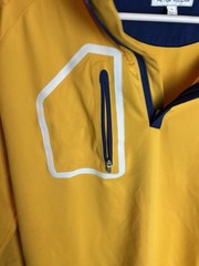 Peter Millar Golf Pullover Mens Sz. Large Yellow Long Sleeve Performance 1/4 Zip
