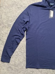 NWT Peter Millar Crown Crafted Excursionist Flex Hoodie Blue Merino Wool NEW