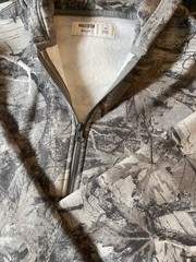 Hollister Men’s Full Zip Hooded Boxy Fit Camo Hoodie Gray/White Size M