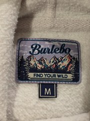 Burlebo Whitetail Deer Fleece Pullover Hoodie Heather Oatmeal Men’s Size Medium