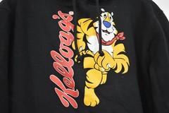 Anvil Sustainable Adult Unisex Kelloggs Logo Rib Sleeve Kangaroo Pocket Hoodie M