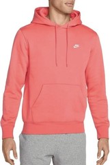 New Nike Sportswear Men’s Club Fleece Pullover SMALL CORAL Hoodie FN3859-814