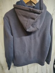 George Distressed Full Zip Fleece Lined Hoodie Men’s Medium Grunge