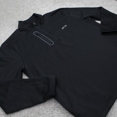 Callaway Sweatshirt Mens XL Black 1/4 Zip 100% Polyester Long Sleeve Pullover