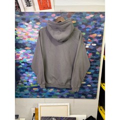 Gildan Heavy Blend Mens Large Charcoal Grey Fleece Hoodie Sweatshirt Streetwear