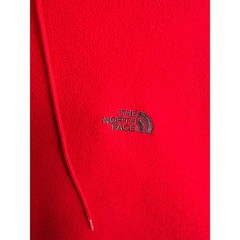 The North Face Mens Fleece Hoodie Red Charcoal Grey Colorblock Pullover Large