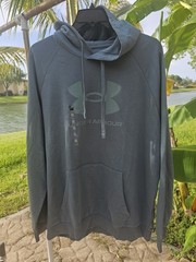 Under Armour Rival Fleece Big Logo Hoodie Mens Size 3XL 1379758-587 Gray