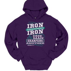 Iron Sharpens Iron Hooded Sweatshirt Hoodie Christian Catholic God Jesus