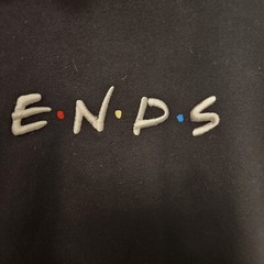 FRIENDS Hoodie Black Warner Bros TV Show Merch Embroidered Unisex Size Medium