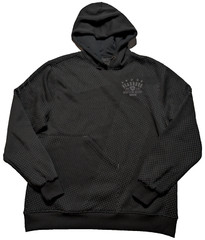 HEADRUSH DEATH B4 DEFEAT FEAR NONE Men XL Black Geo Hoodie EUC