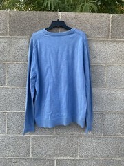 Banana Republic Men XL Sweatshirt Blue Round Neck Ribbed Knit Casual Cozy Preppy