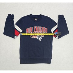 NFL New England Patriots Sweatshirt G-III Navy Blue Red White Stripe Mens Small