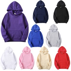 Men Hoodies Pullover Long Sleeve Tops Plain Spring Fall Winter Hooded Sweatshirt