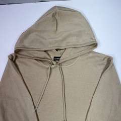 J Lindeberg Pullover Mens Large Khaki Beige 100% Wool Merino Hoodie Golf