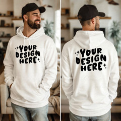 Custom Photo and Text Hoodie, Personalised Unisex , Your design or text Printed