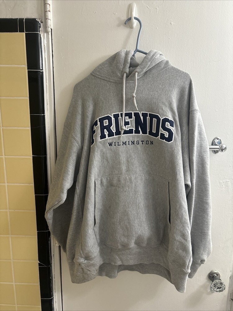 THE FRIENDS SCHOOL WILMINGTON CHAMPION REVRESE WEAVE HOODIE GRAY XL