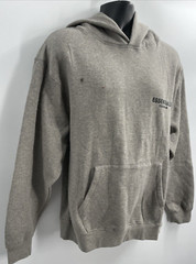 Authentic Fear of God Essentials Men’s Dark Oatmeal Pullover Hoodie Size Large