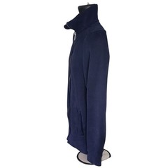 Tom Tailor Sweatshirt Jacket Mens Sz S Navy Blue Full Zip Pockets Mock Neck FLAW