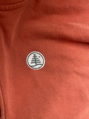 Burton Family Tree Hoodie Mens L Orange Sweatshirt Full Zip Front Snowboarder