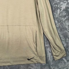 Nike Yoga Dri Fit Hoodie Mens Medium Beige Pullover Sweatshirt Lightweight