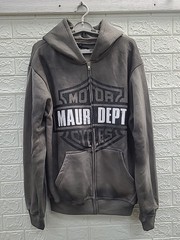 New Maur Motorcycles Full Zip Hoodie Men’s US Size L