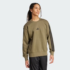 adidas Essentials 3-Stripes Fleece Sweatshirt Green