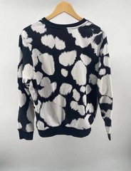 Nike Mens M Black White Abstract Cloud Tie Dye Crewneck Sweatshirt CU4344-010